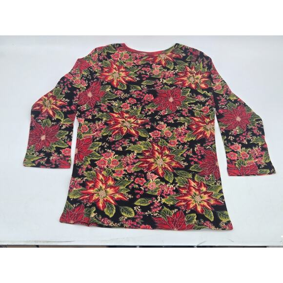 The Vermont Country Store Red Floral Top Size Small VTG - Picture 9 of 16